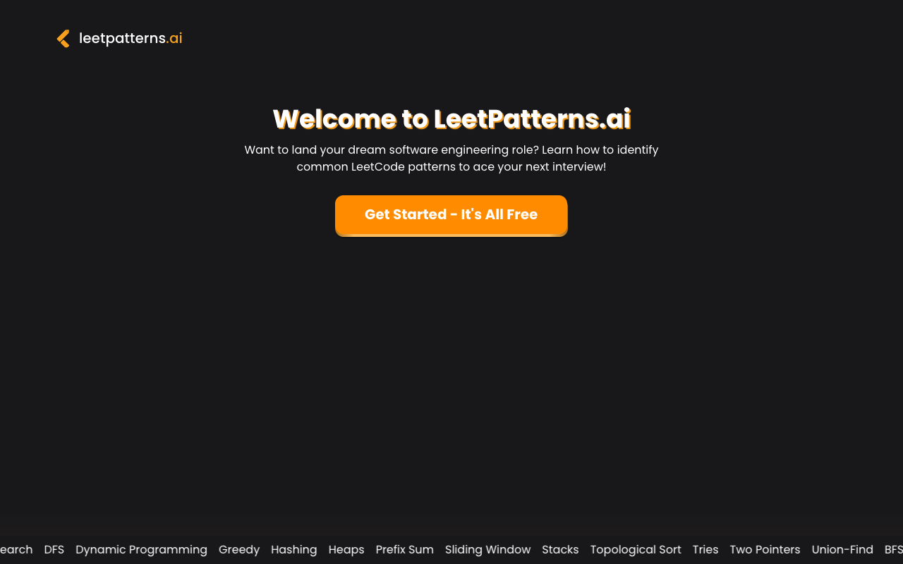 LeetPatterns.ai - AI helps you practice for job interviews