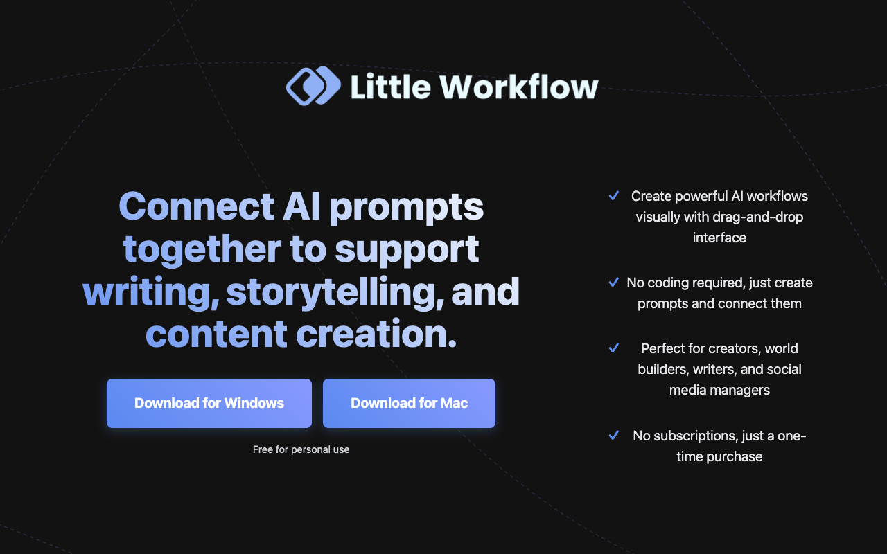 Little Workflow - Create easy AI workflows without coding