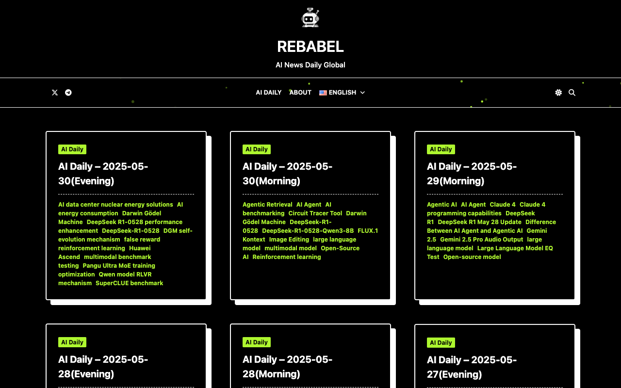 Rebabel - A simple way to keep up with AI news