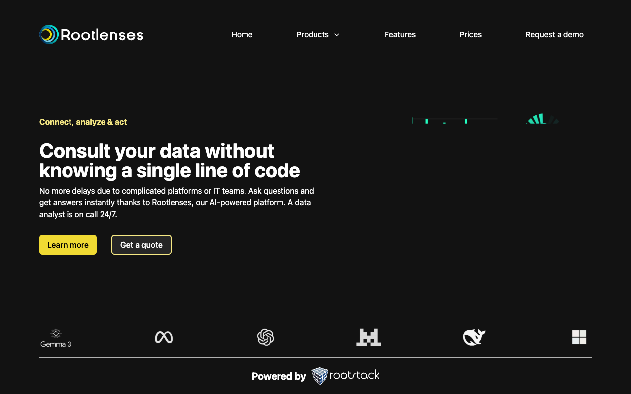 Rootlenses - Get smart answers from your data easily