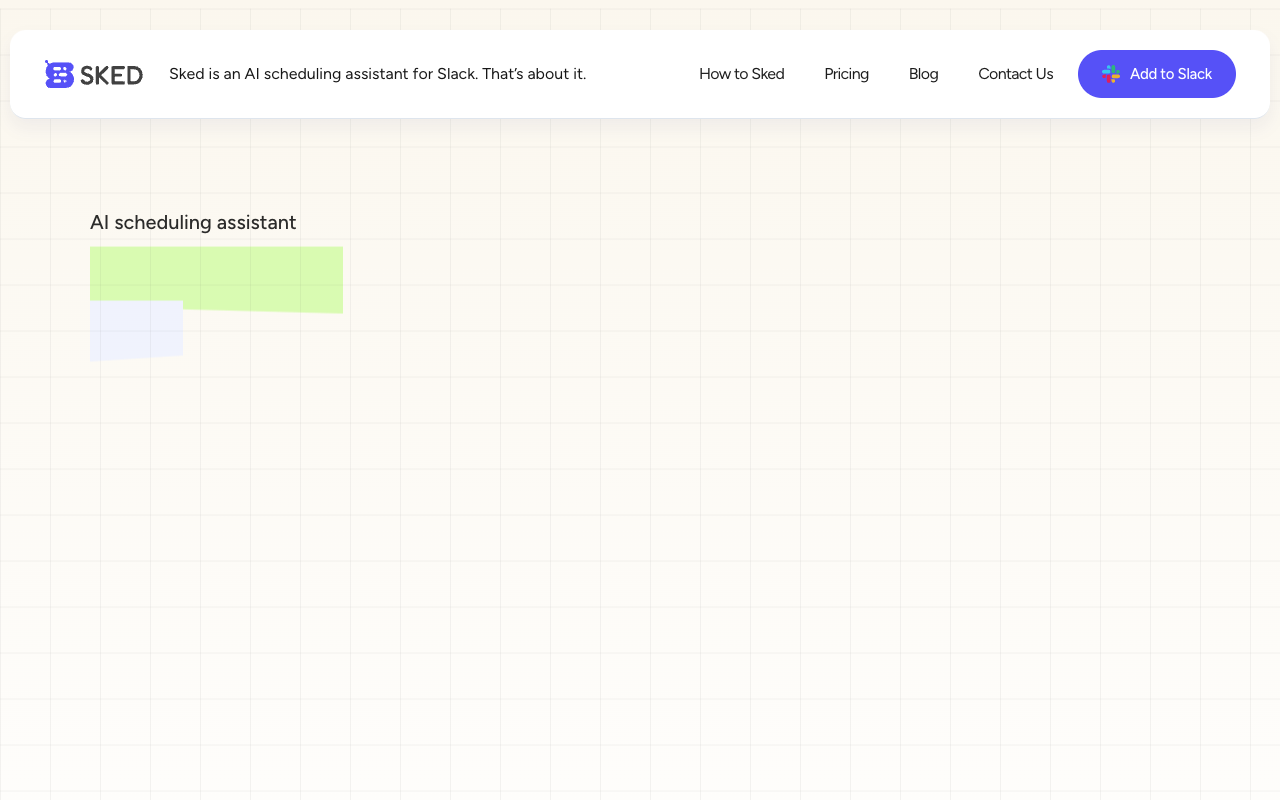 Sked - The easy way to schedule meetings in Slack