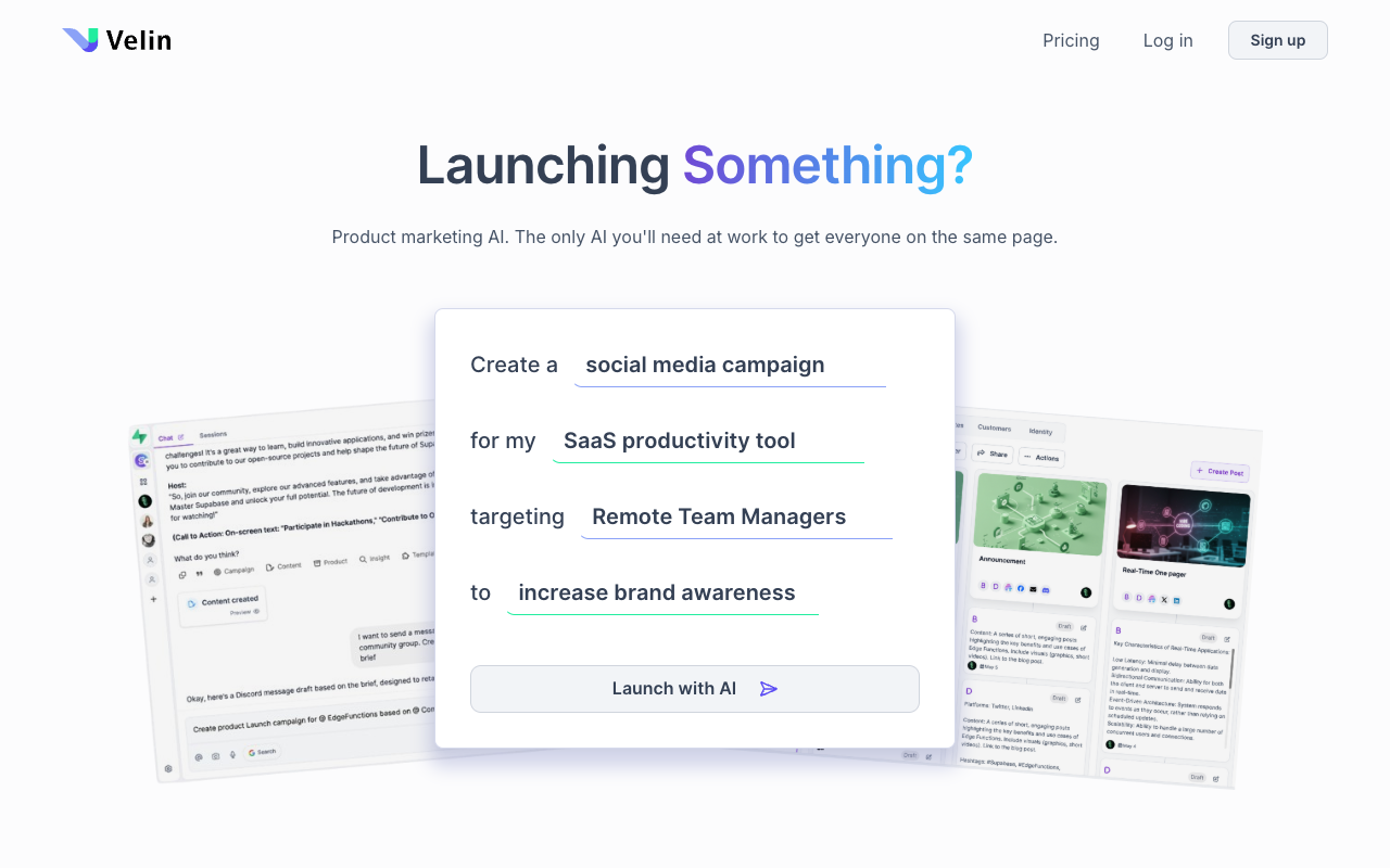 Velin - Your AI helper for smart marketing and campaigns