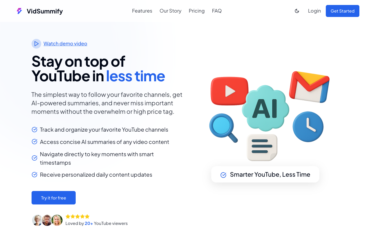 VidSummify - Get daily video summaries from YouTube