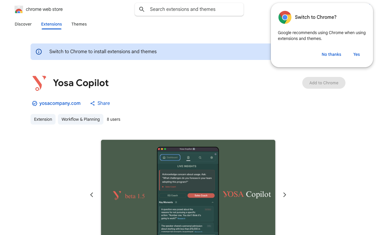 Yosa Copilot - Your assistant for calls and meetings