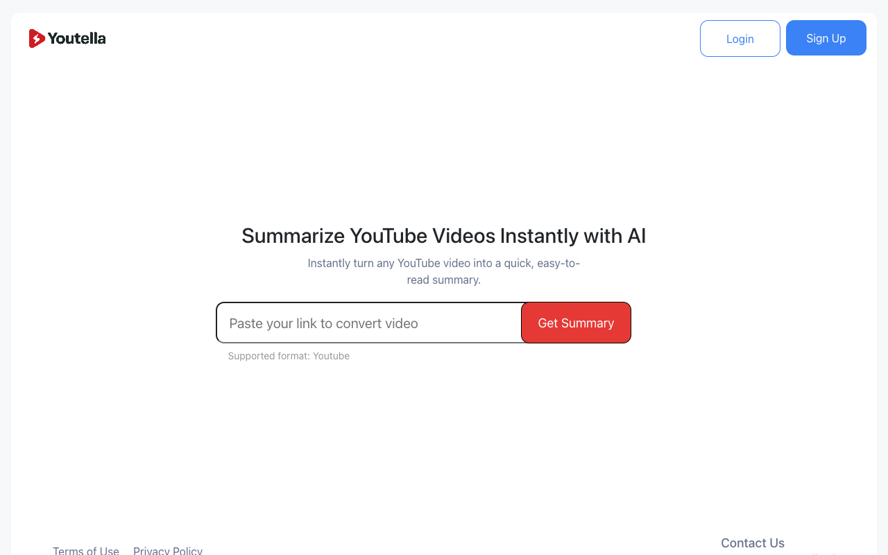 Youtella - Quickly summarize any video using AI