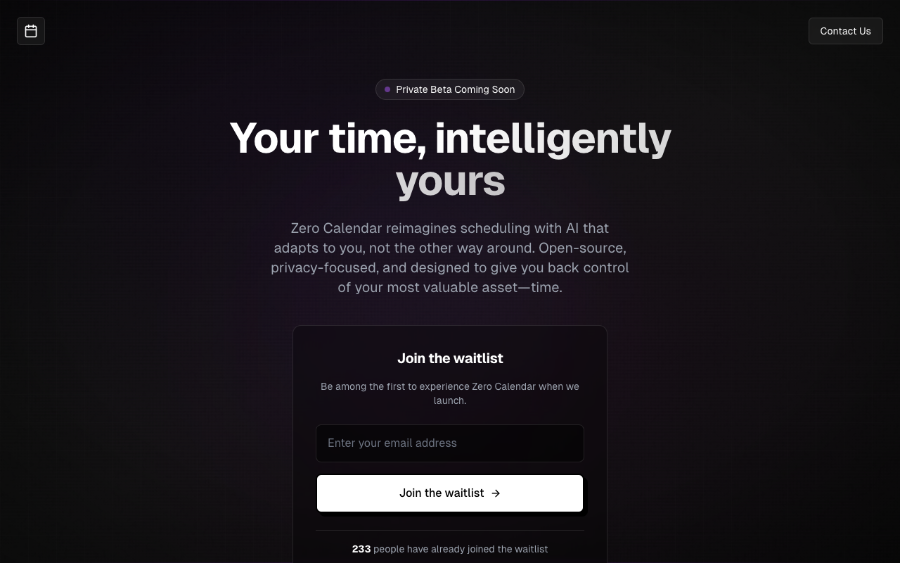Zero Calendar - Your AI calendar assistant for smarter time management