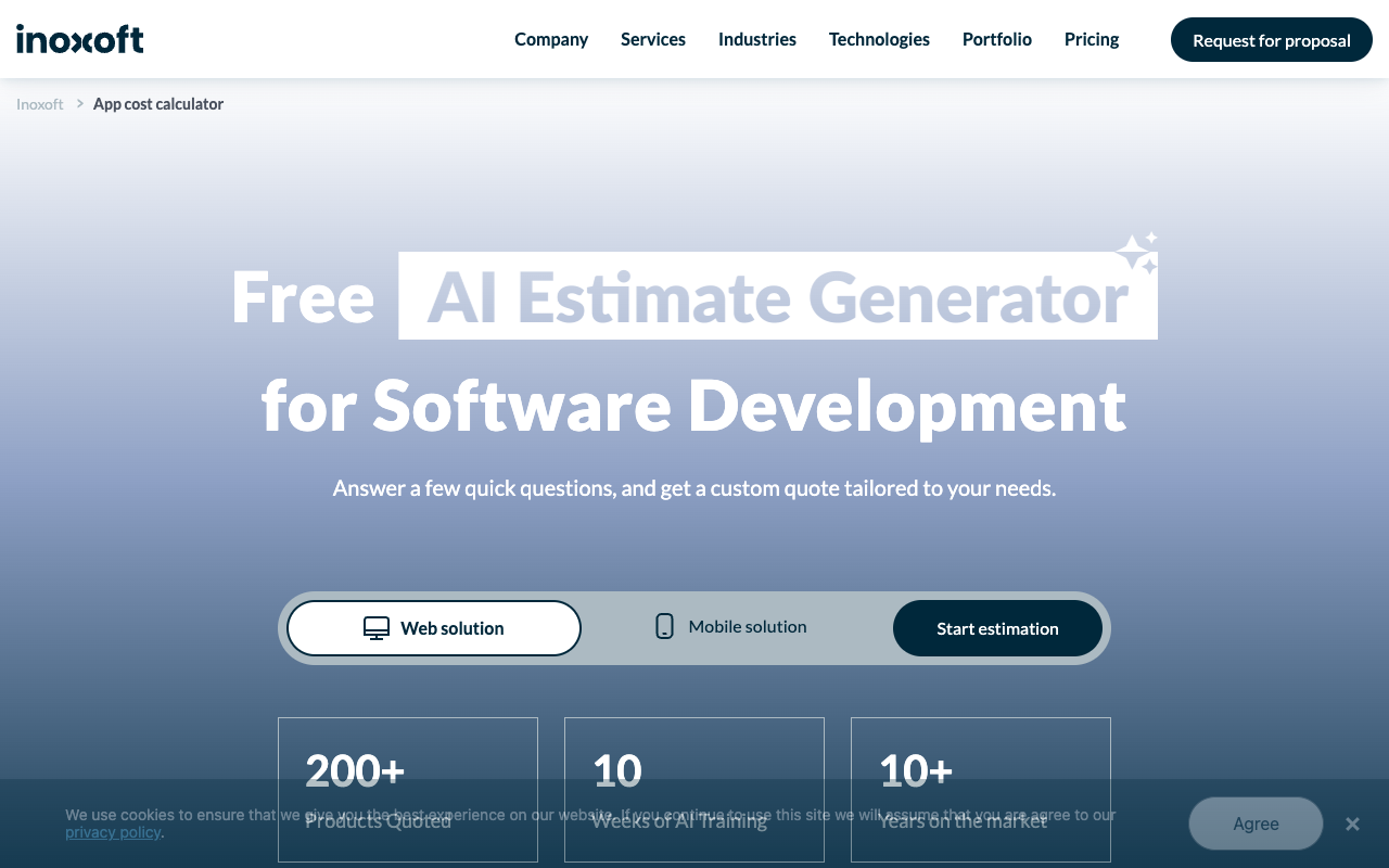 AI-Powered Software Cost Estimator - Calculate Your Project Costs Quickly