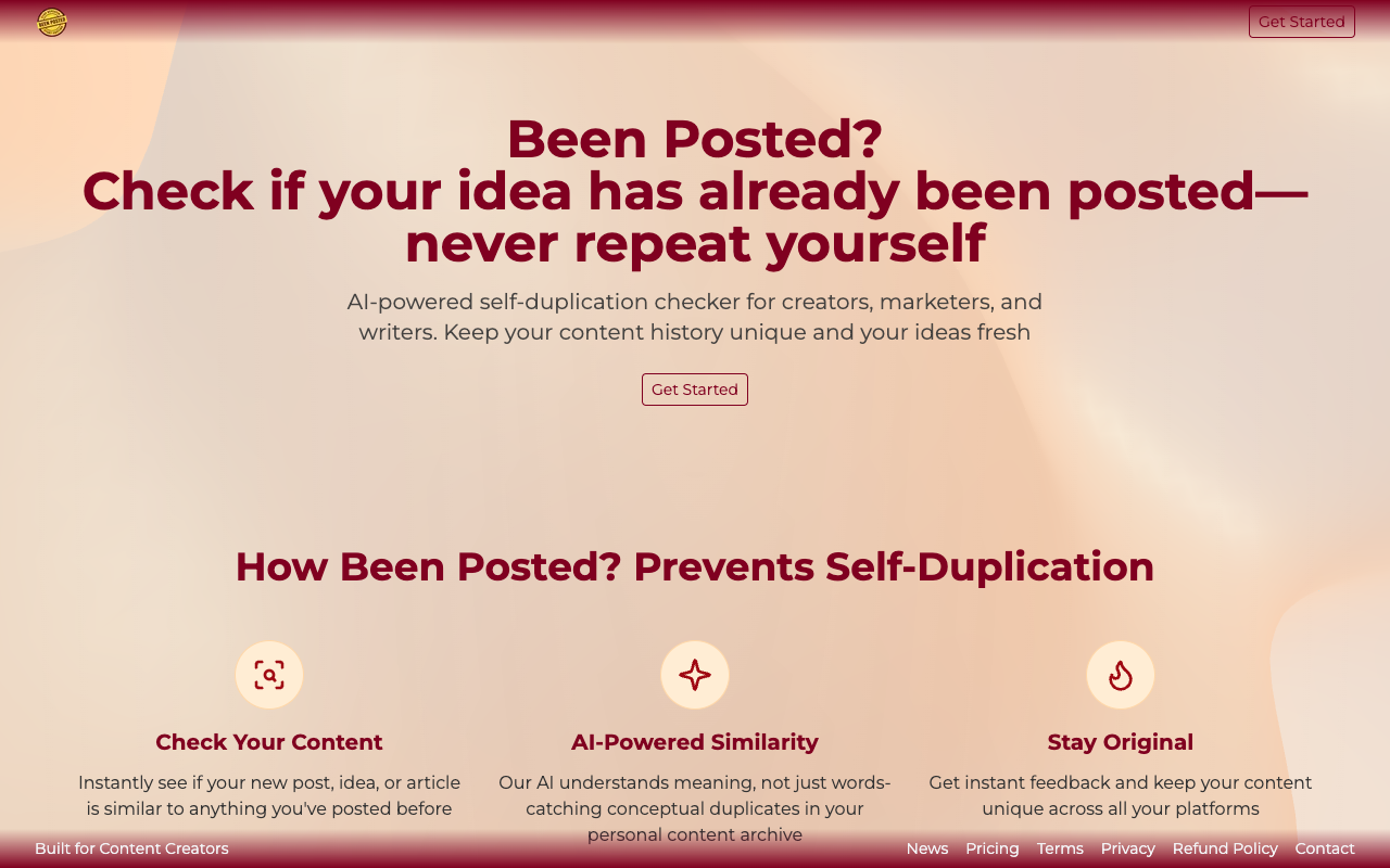 Been Posted? - An AI tool to keep your content unique