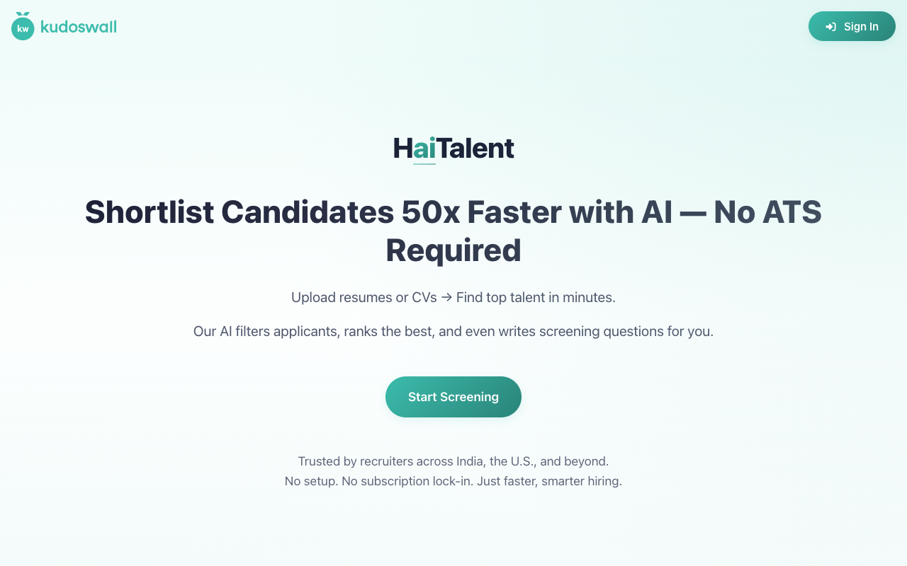 HaiTalent - Quickly find the best candidates with AI
