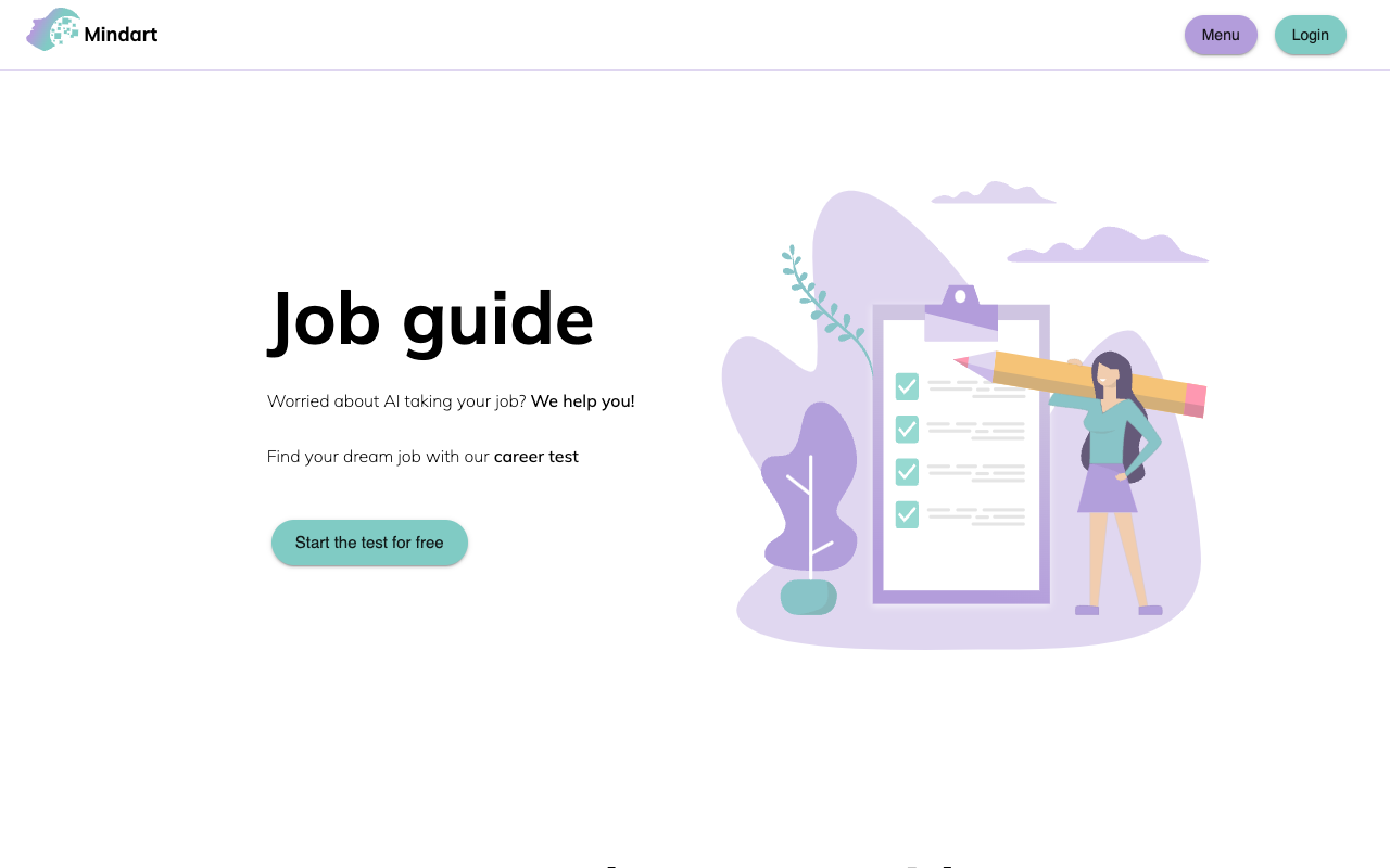 Mindart - Discover your dream job with AI help