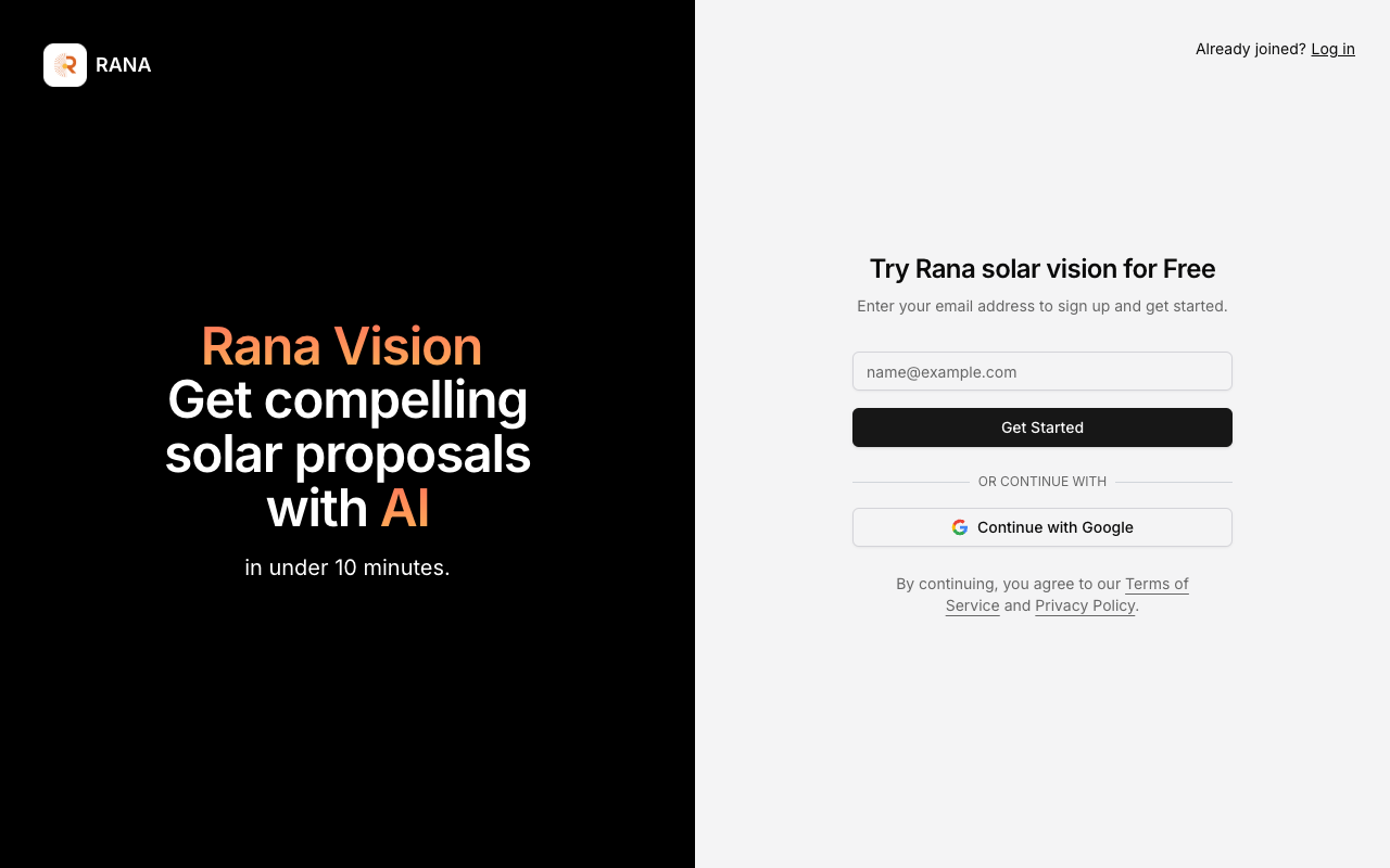 Rana Vision - Smart solar tool for Africa