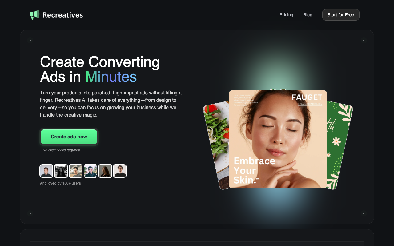 Recreatives - Make Easy Ads Quickly with AI