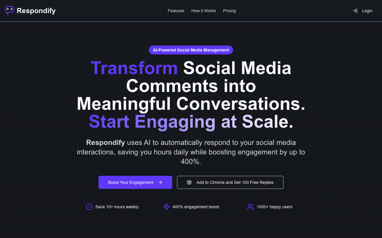 Respondify - Make Your Social Media Replies Easy and Fast