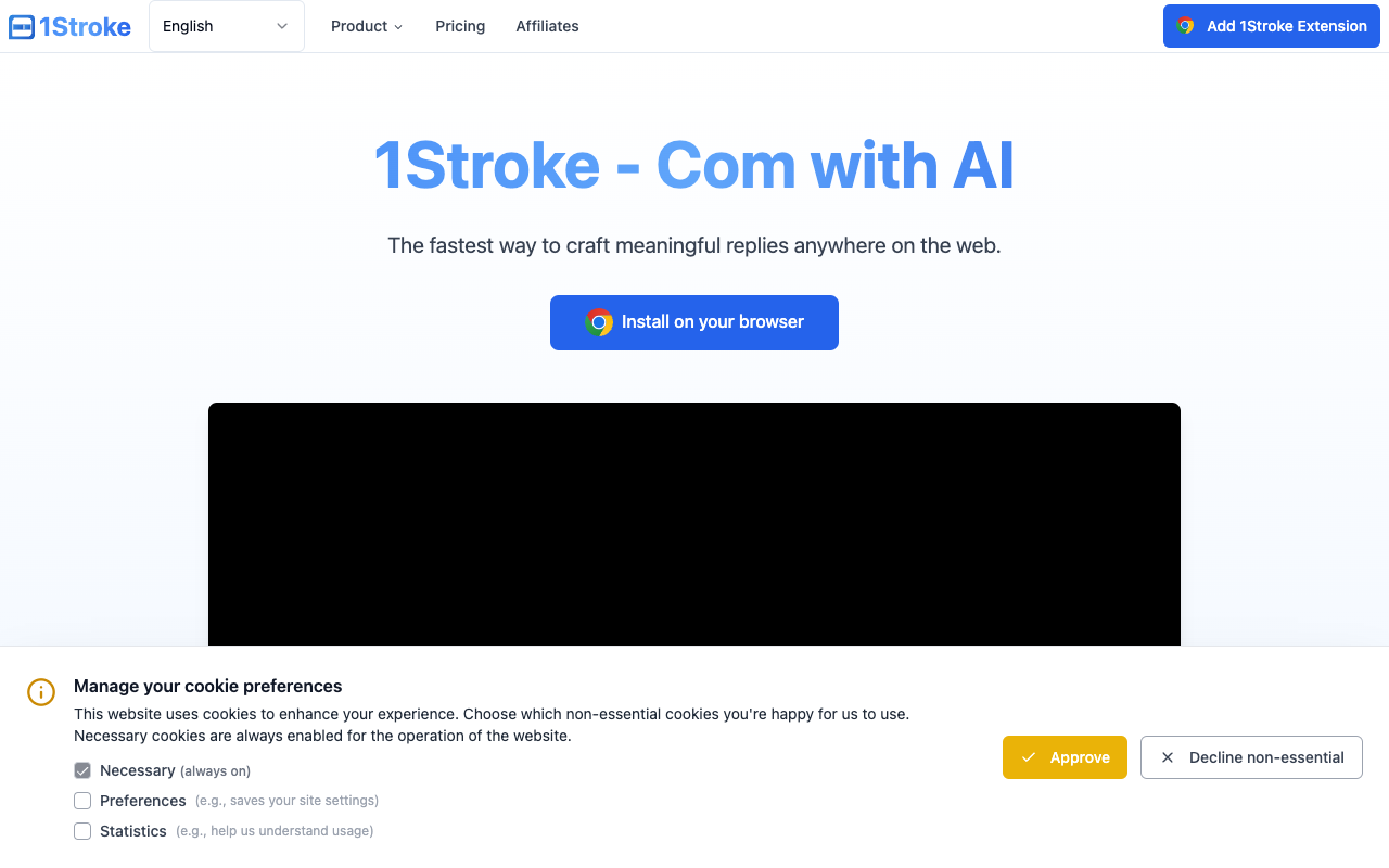 1Stroke - Your AI tool for quick replies