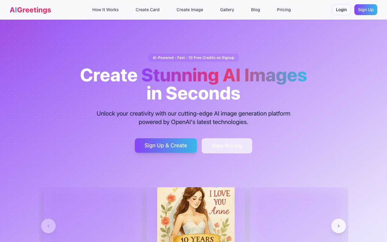 AIGreetings - Create beautiful AI-generated greeting cards for any occasion