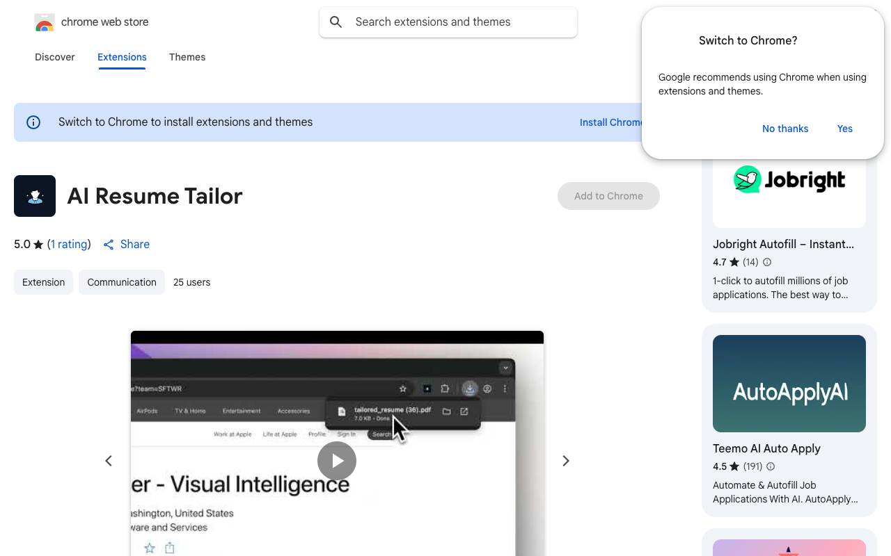 AI Resume Tailor - Create perfect resumes and cover letters for job applications