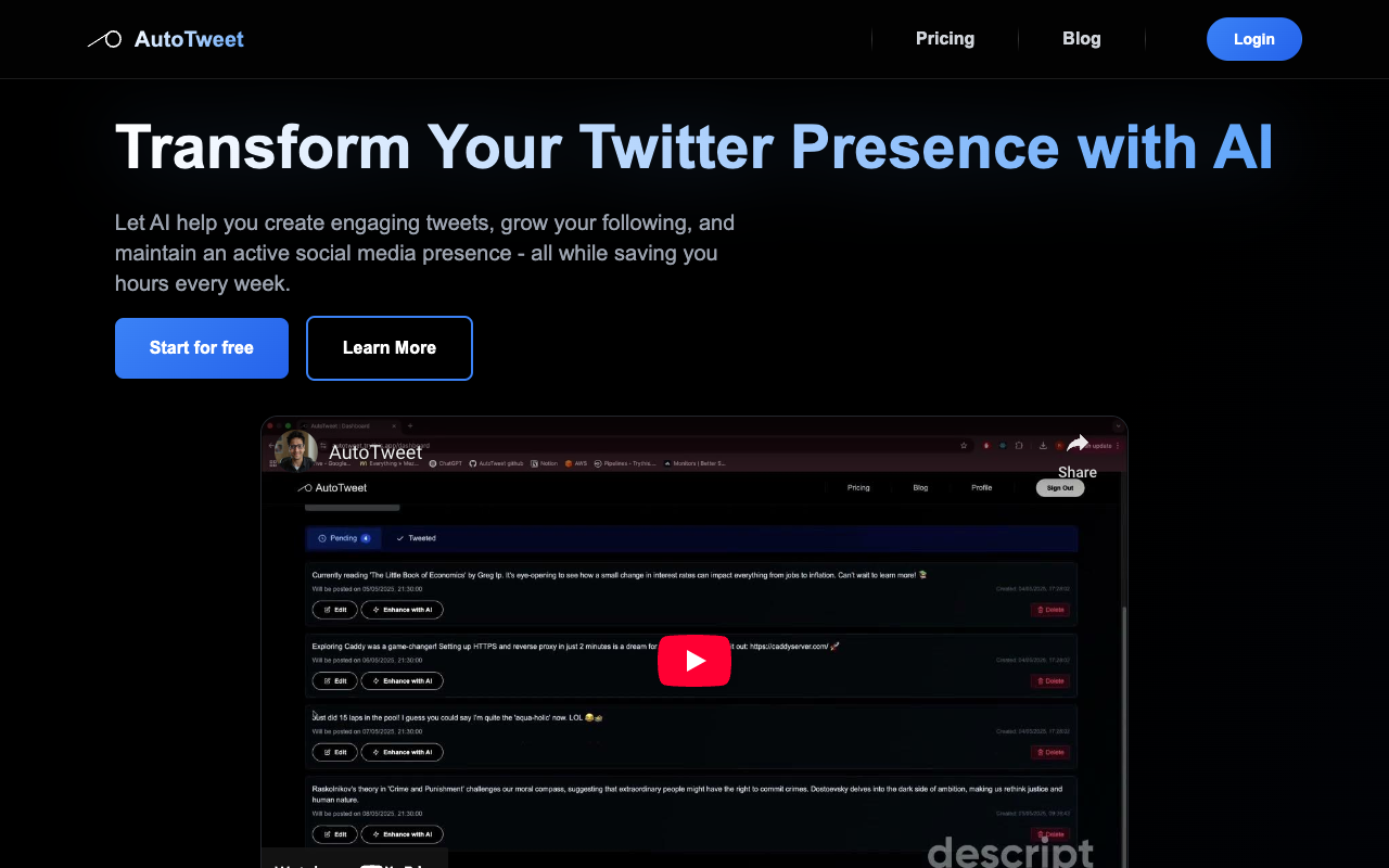 AutoTweet - AI that helps you make fun tweets