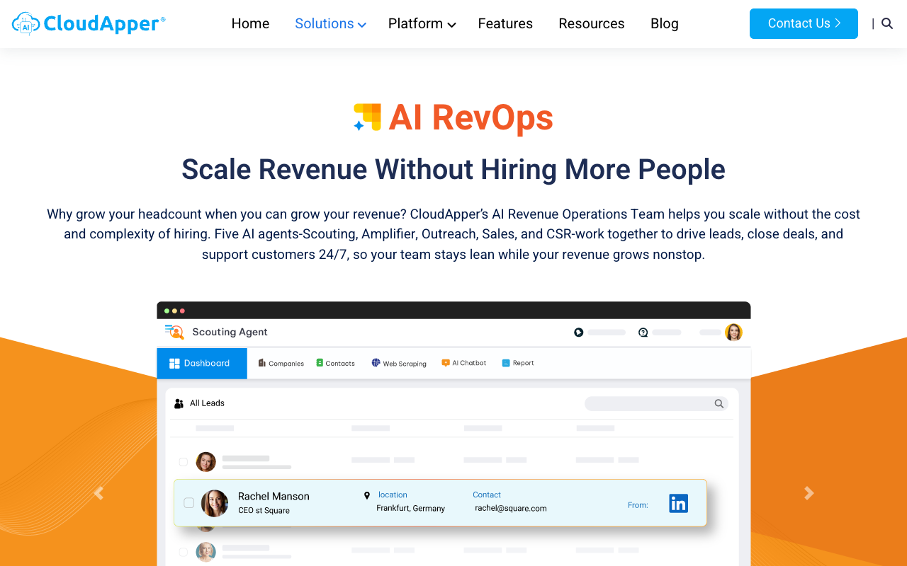 CloudApper AI RevOps - Grow Your Revenue Without Adding Staff