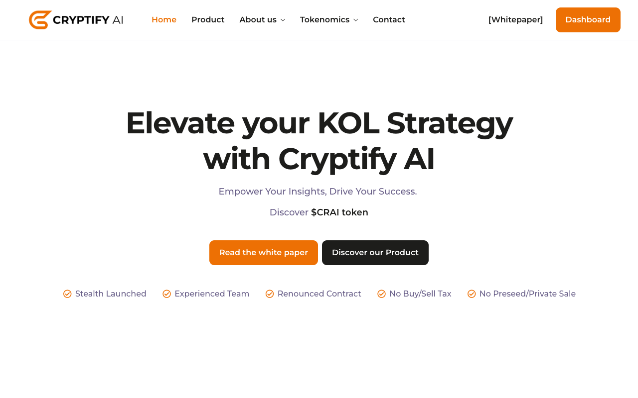 Cryptify AI - A new way to see how influencers help your project