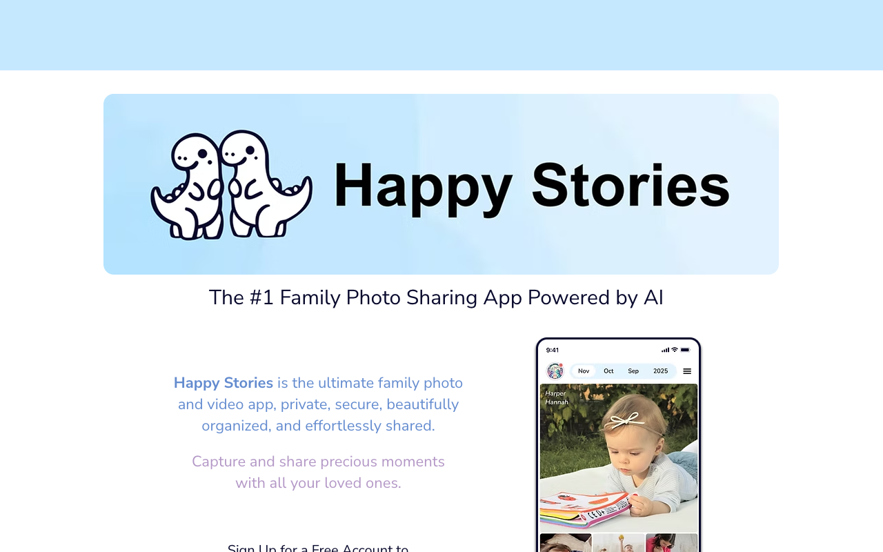 Happy Stories - The fun app to share family photos