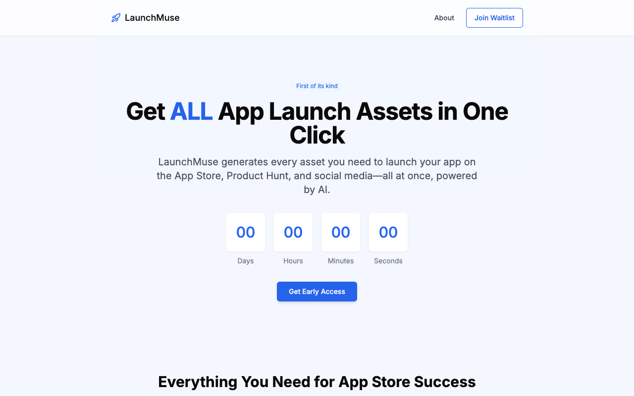 LaunchMuse - Create your product pages quickly with AI