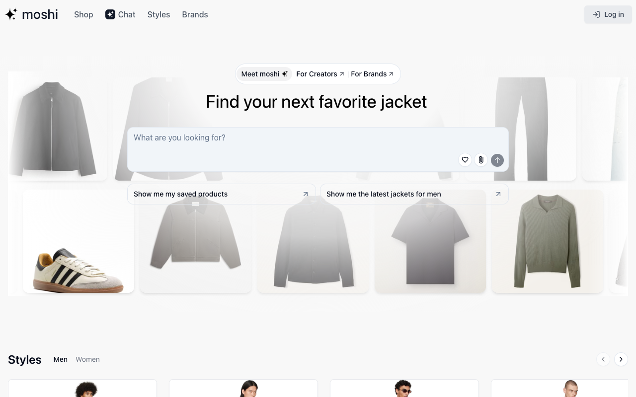Moshi - Your smart shopping helper that knows your style AI Shopping Fashion