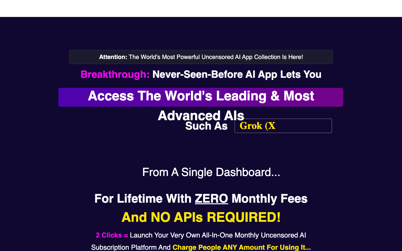 OneAi Freedom - Talk to AIs without any rules