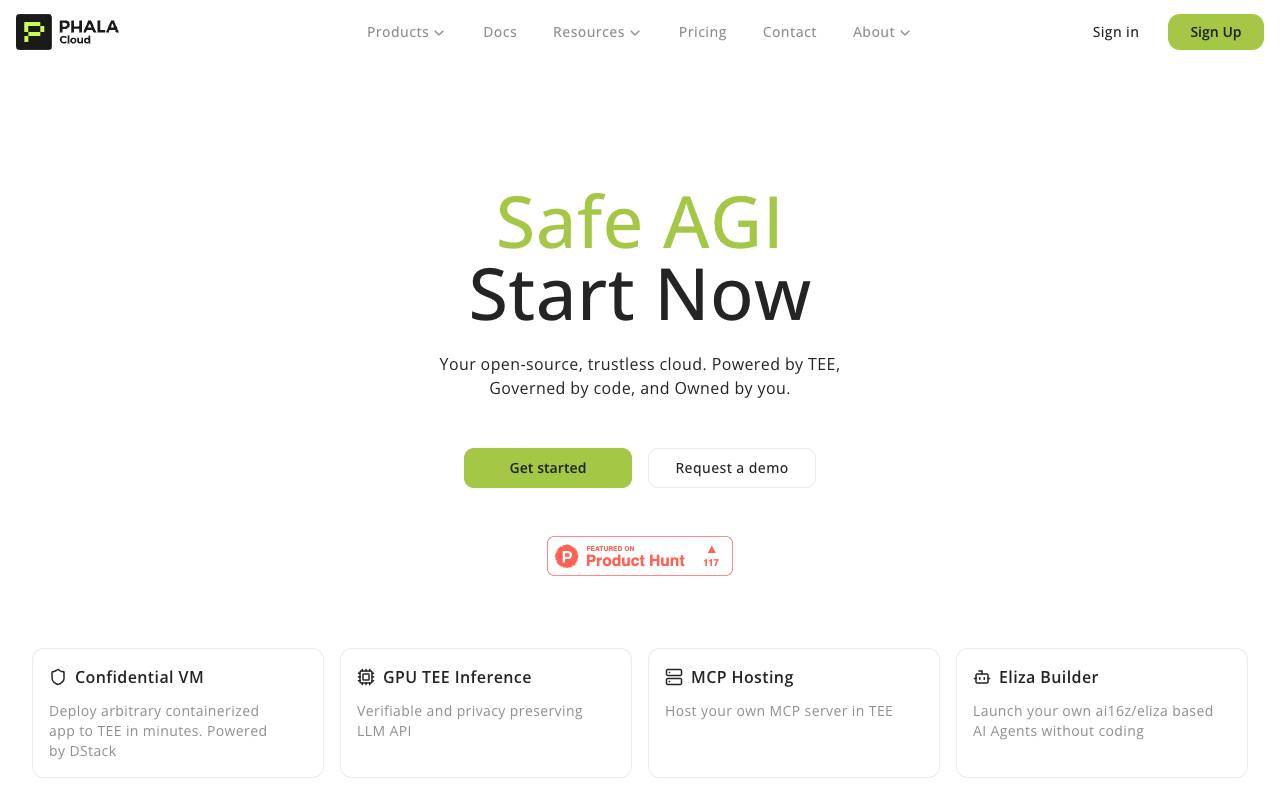 Phala Cloud - Build safe AI easily with zero-trust technology
