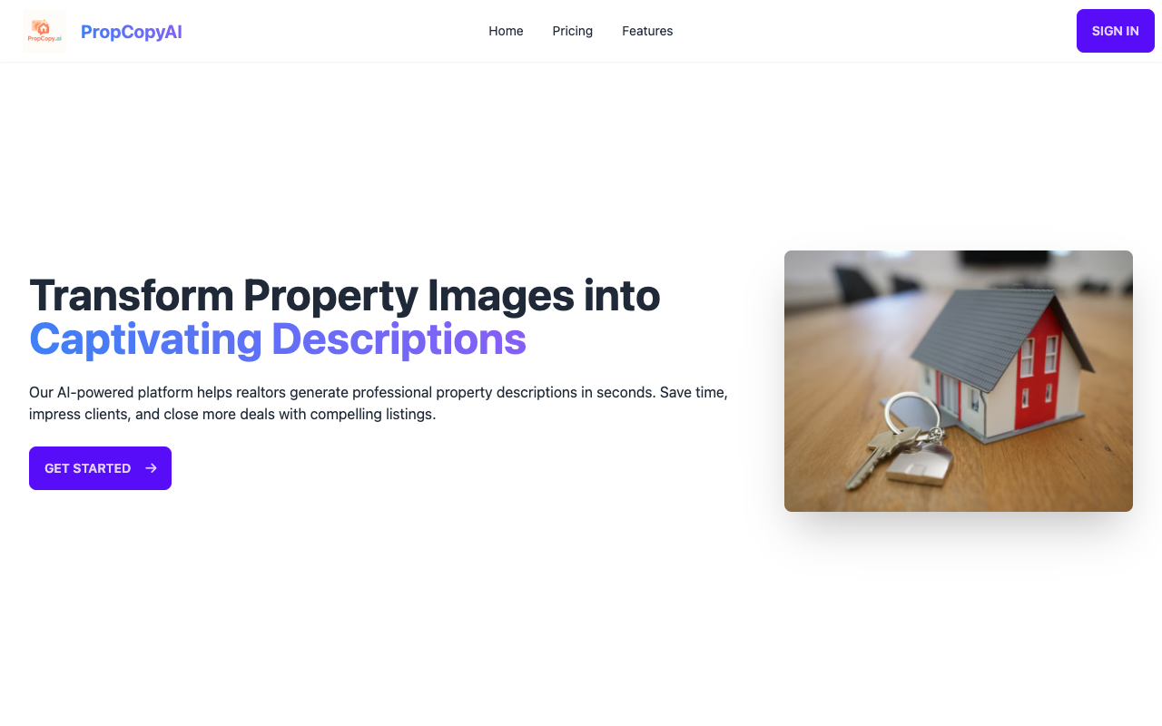 PropCopyAI - Create amazing property descriptions from photos