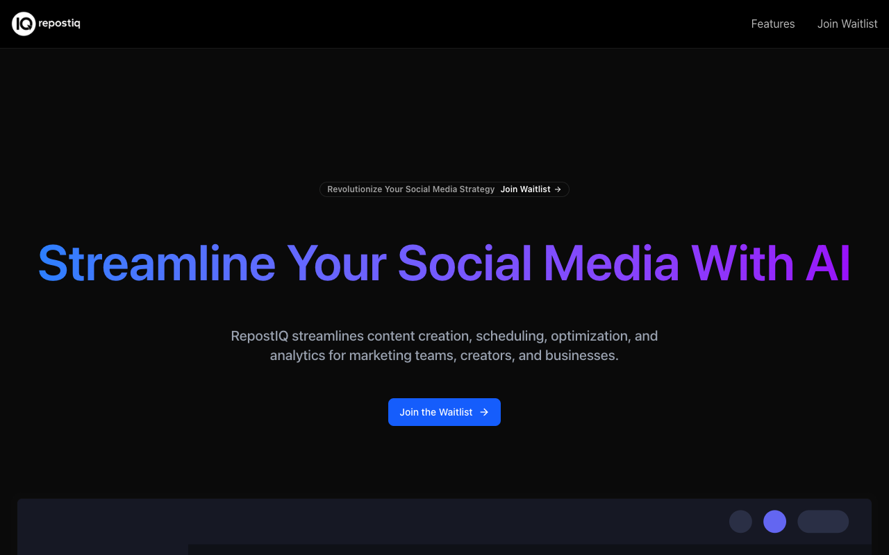 RepostIQ - A smart tool for making social media easy