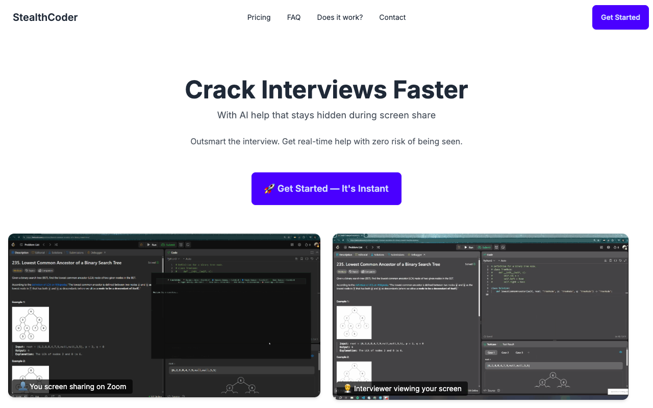 StealthCoder - The invisible helper for coding interviews