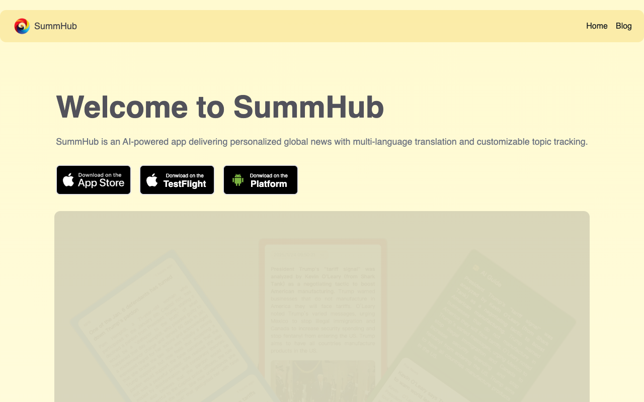 SummHub - Your AI-Powered News Companion for Personalized Updates