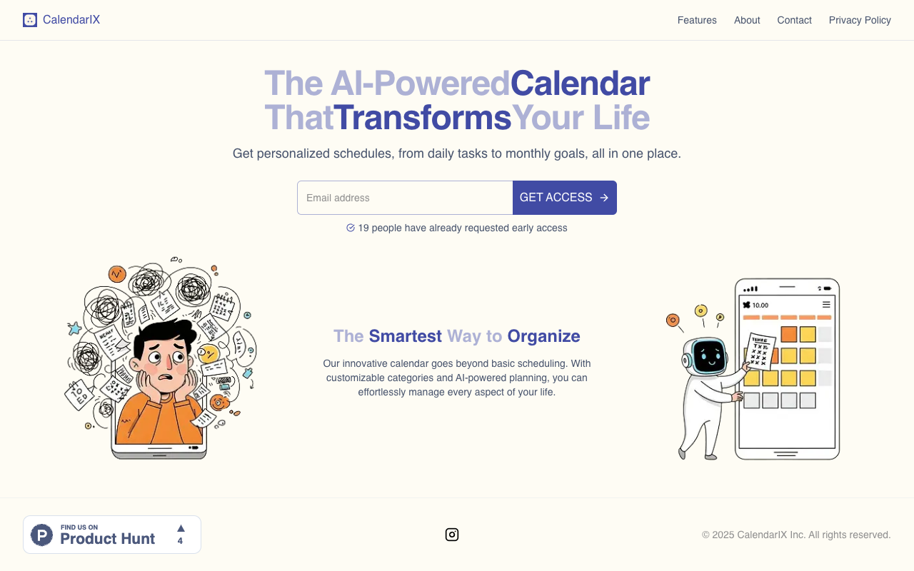 CalendarIX - Your smart calendar with an AI planner