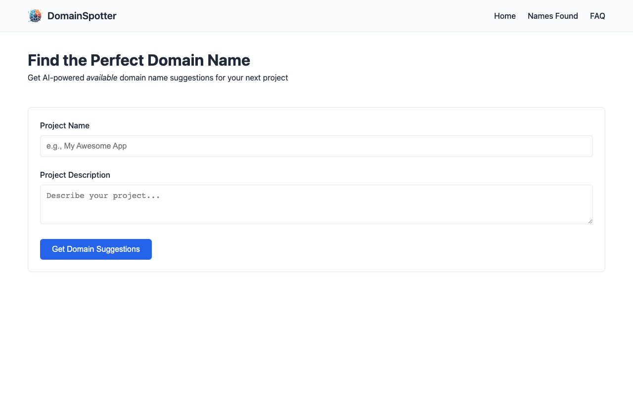 DomainSpotter - A smart way to find a good website name