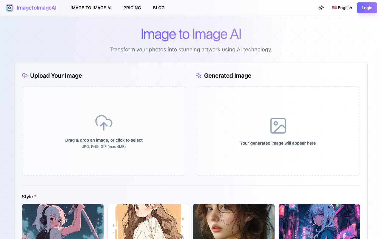 Image To Image AI - Create Amazing Art from Your Photos