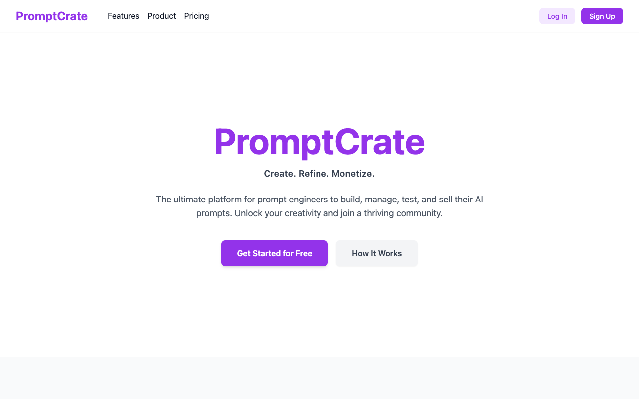 PromptCrate - A platform to create and sell AI prompts
