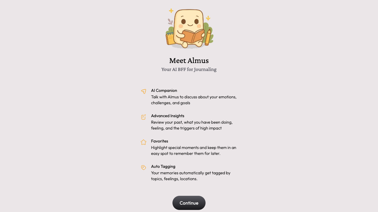 Almus AI - Your smart journaling friend