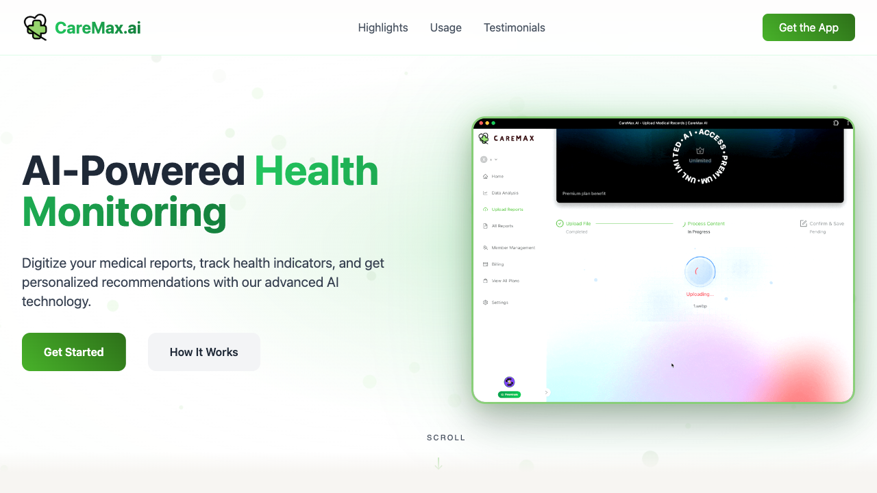 CareMax.ai - Your smart helper for tracking health