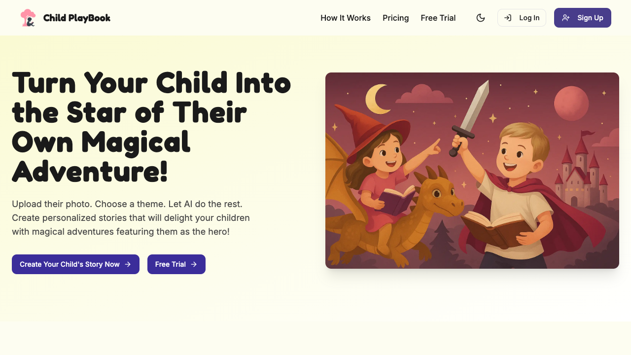 ChildPlaybook - Your child's photos become storybook heroes