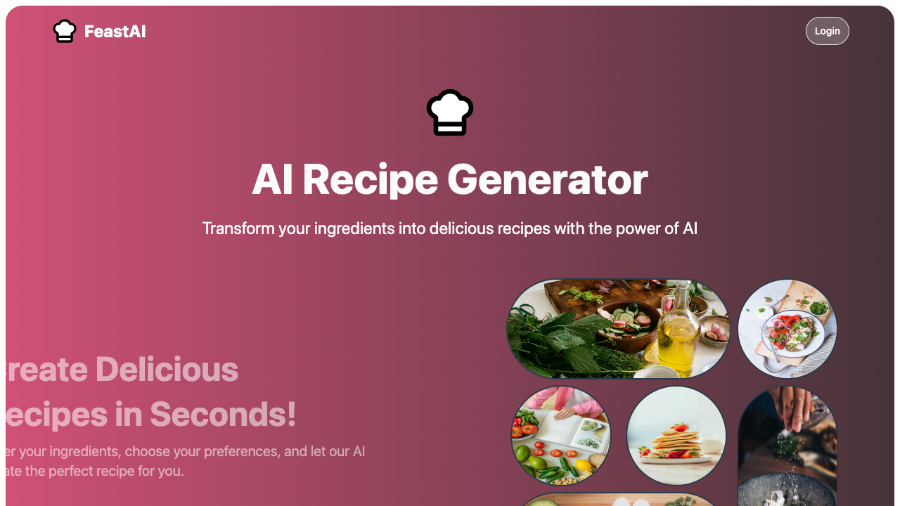 FeastAI - Create yummy recipes from what you have