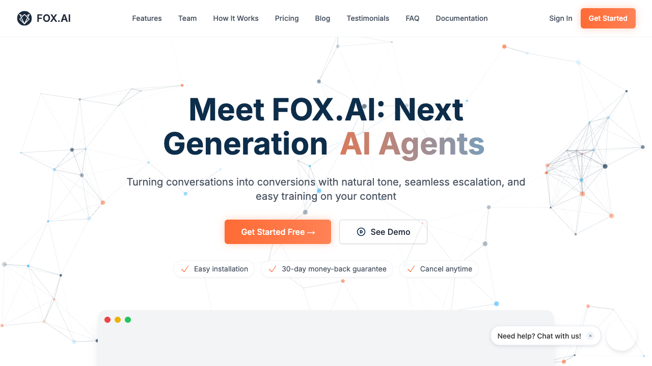 FOX.AI - Your smart chatbot that talks like a human