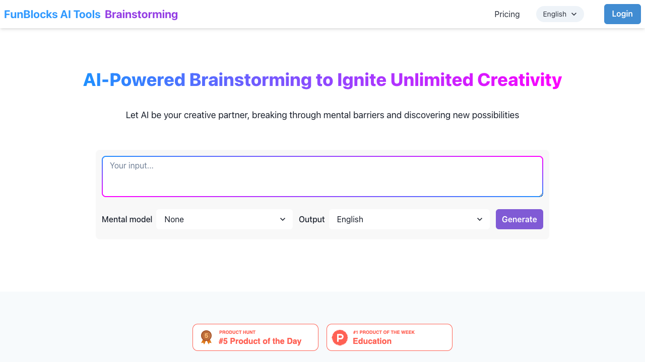 FunBlocks AI Brainstorming - Unleash Your Creative Ideas with AI