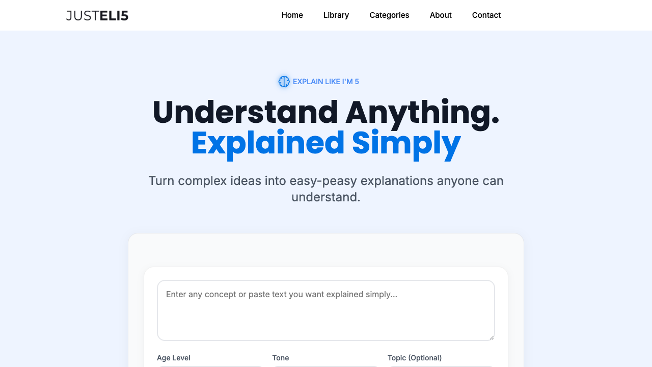 JustELI5 - A tool that makes hard things easy to understand