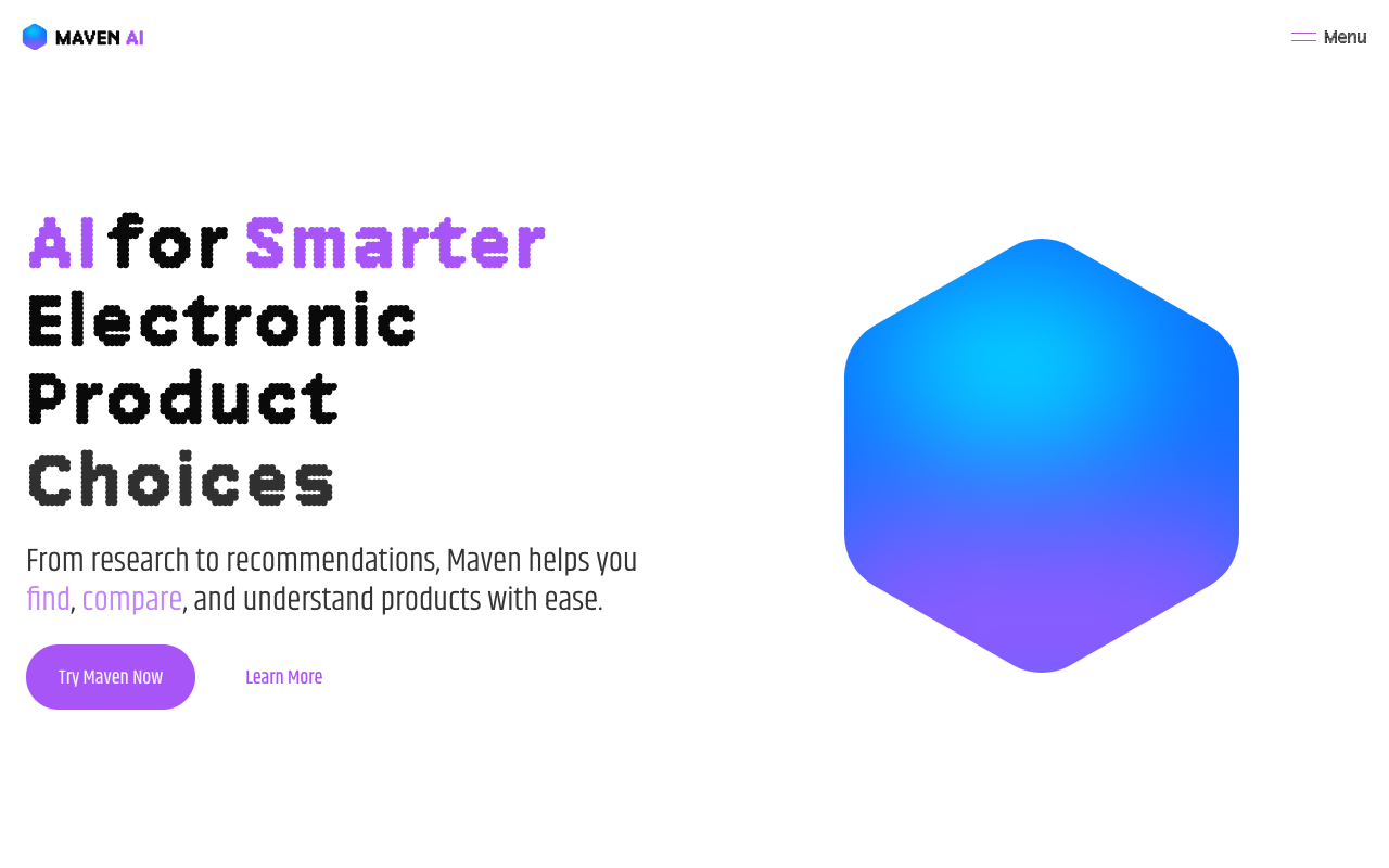 Maven AI - Your smart helper for easy product research