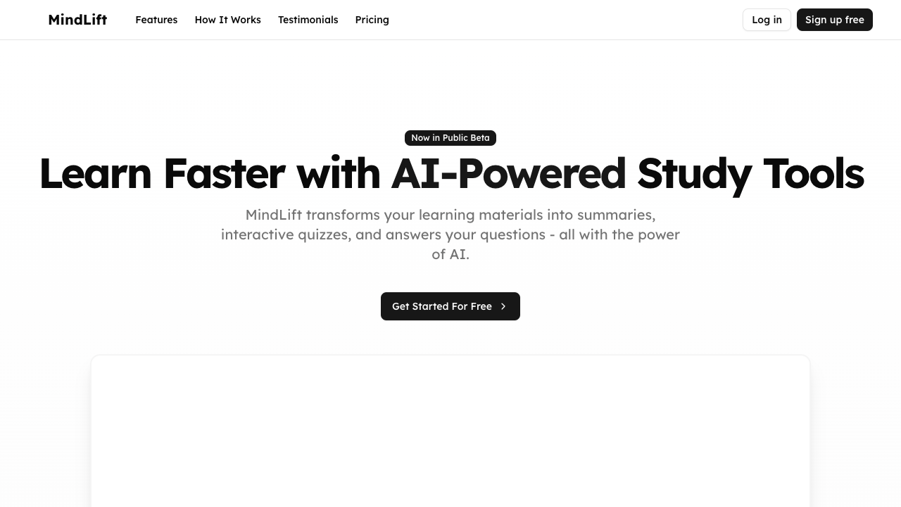 MindLift - Learn 10 times faster with AI tools
