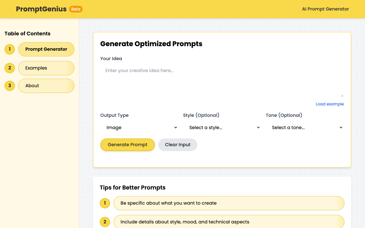 PromptGenius - Make Your AI Work Better with Smart Prompts