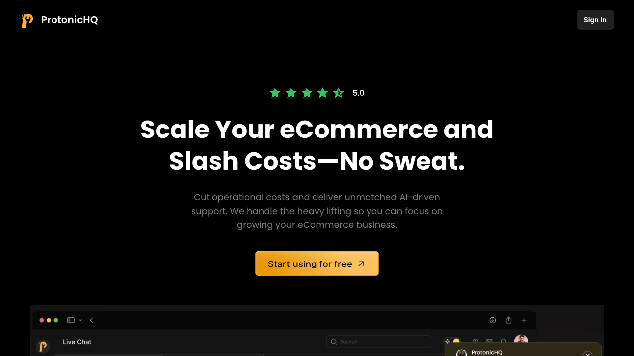 ProtonicHQ - Smart AI to Help Your eCommerce Grow