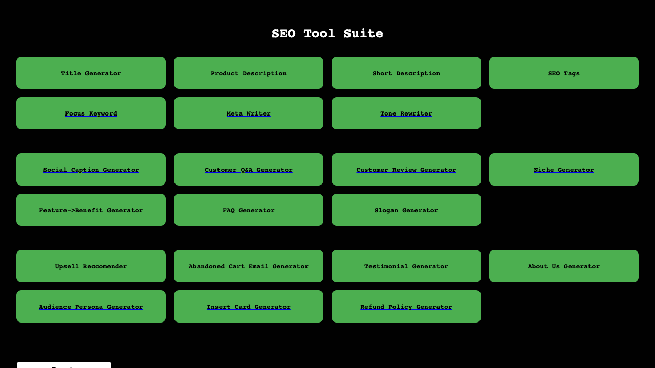 SEO Tool Suite - A free AI-powered tool for content creation