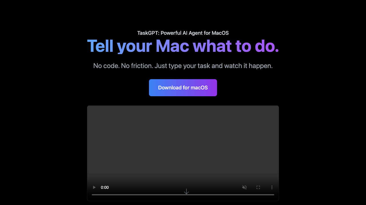 TaskGPT - Easily control your Mac with your words