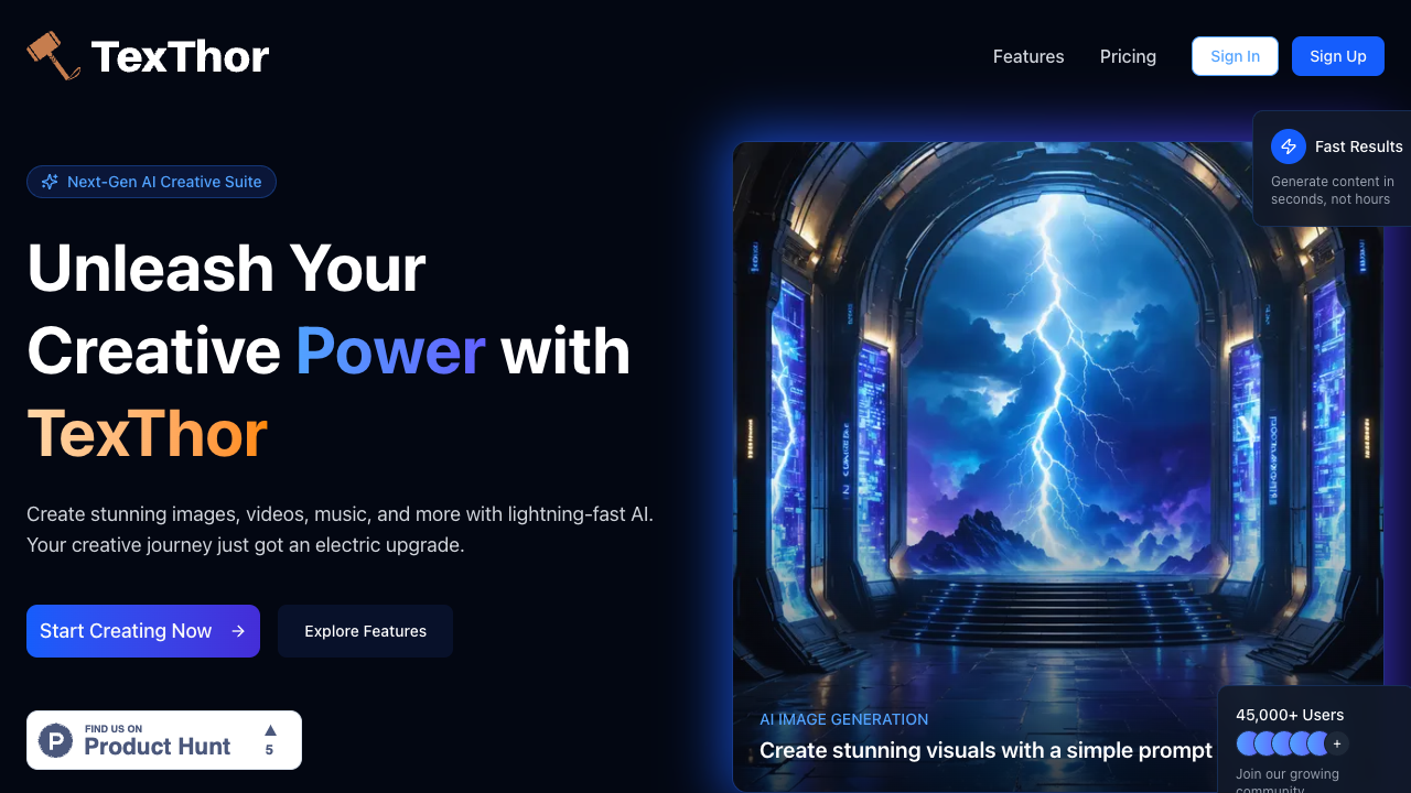 TexThor - Generate stunning images and videos with AI